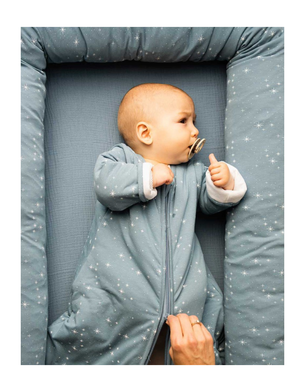 Blue Fitted Crib Sheet