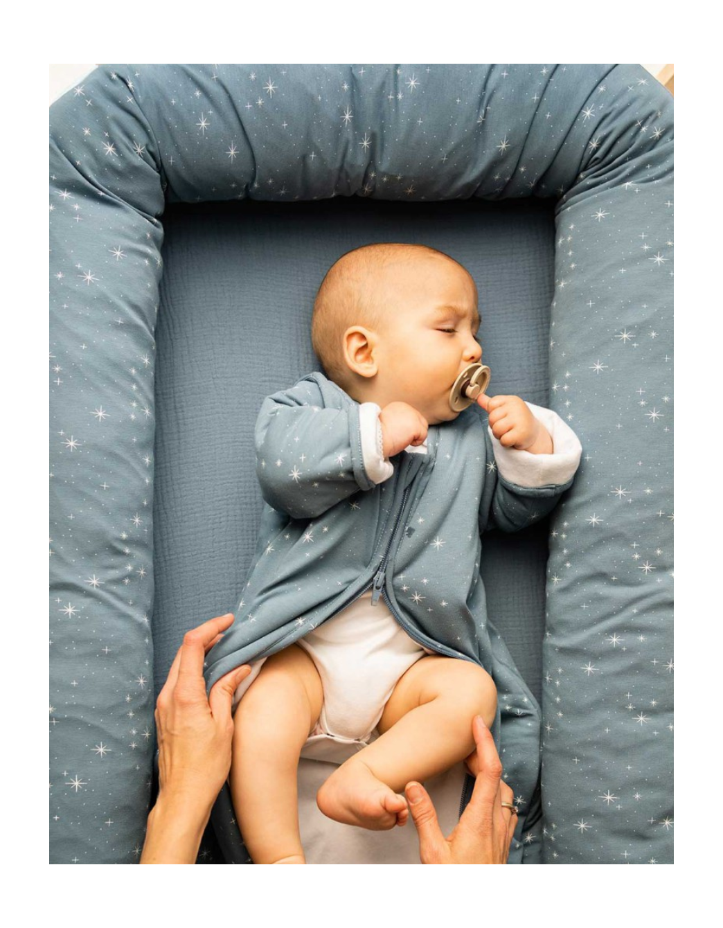 Blue Fitted Crib Sheet