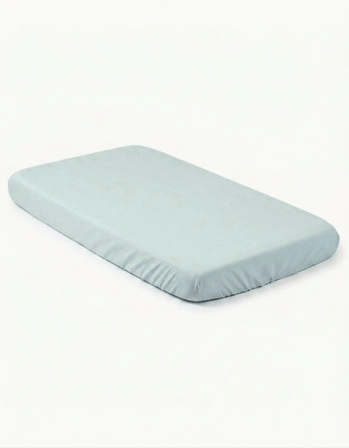 Sábana bajera con protector impermeable para cuna 70x140 cm color agua