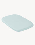 Sábana con protector impermeable para minicuna 50x90 cm color agua.