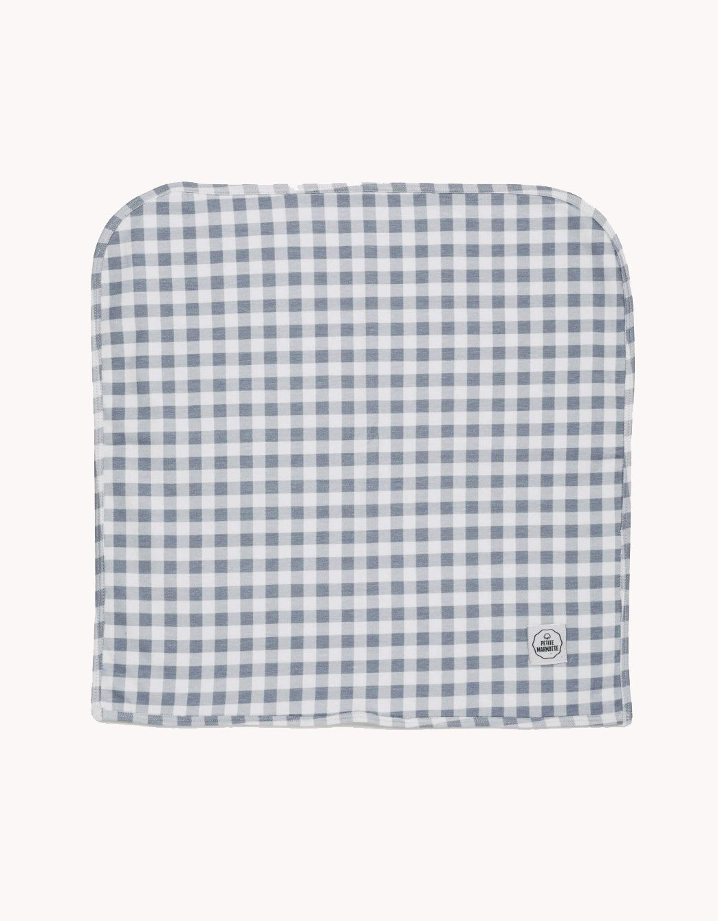 grey gingham crib sheet