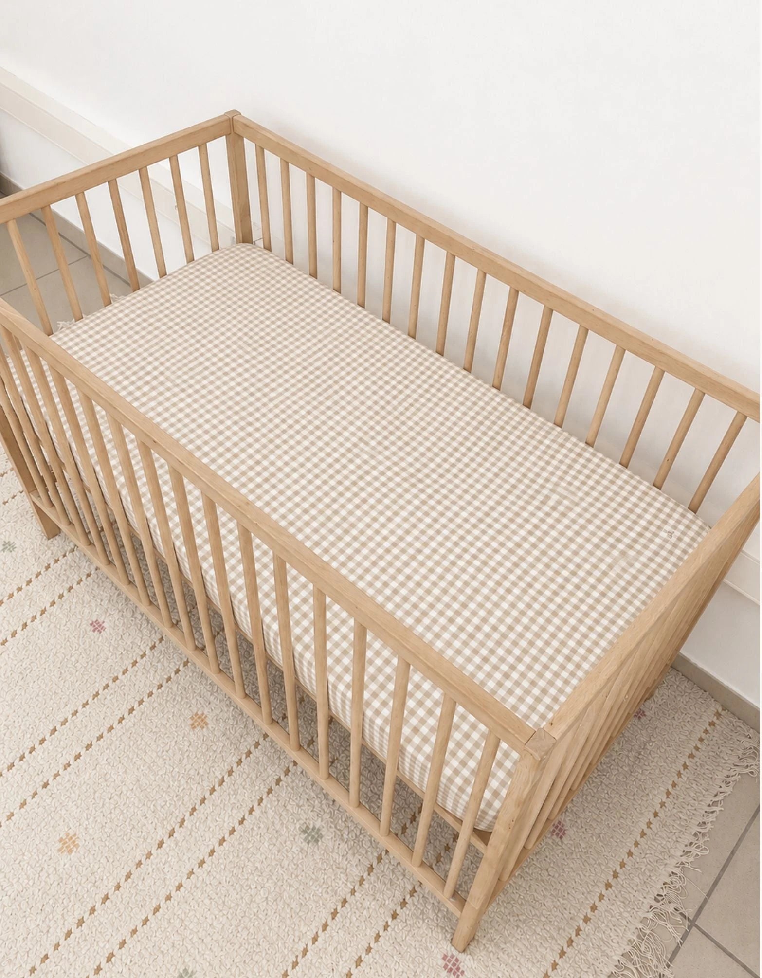 Sábana bajera ajustable Vichy Sand