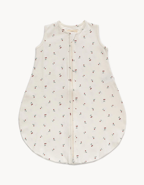 Saco de dormir bebé Cherries TOG 0,5 de algodón orgánico.