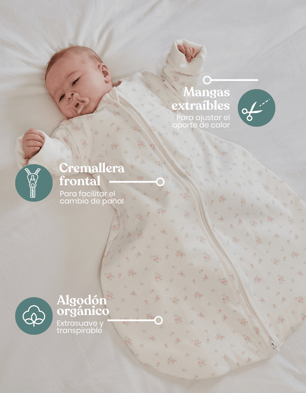 Baby sleeping bag mid-season Blossom TOG 1.5