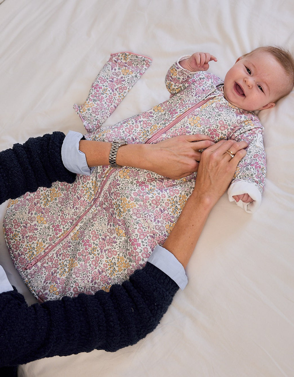 Saco de dormir bebé entretiempo Liberty Rosa TOG 1,5