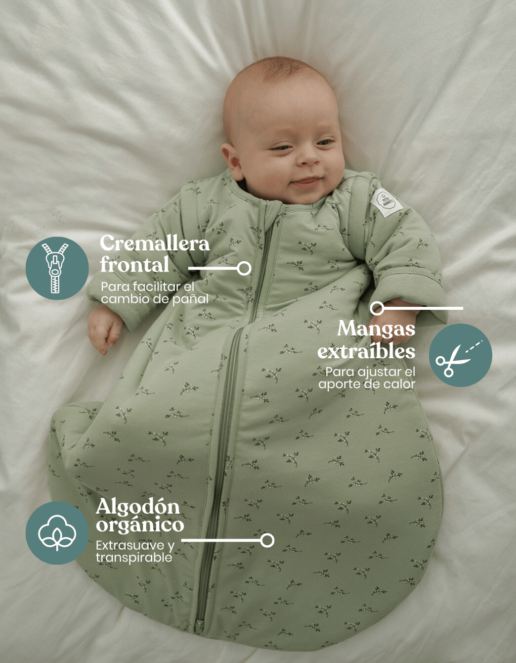 Baby sleeping bag mid-season Olive TOG 1.5