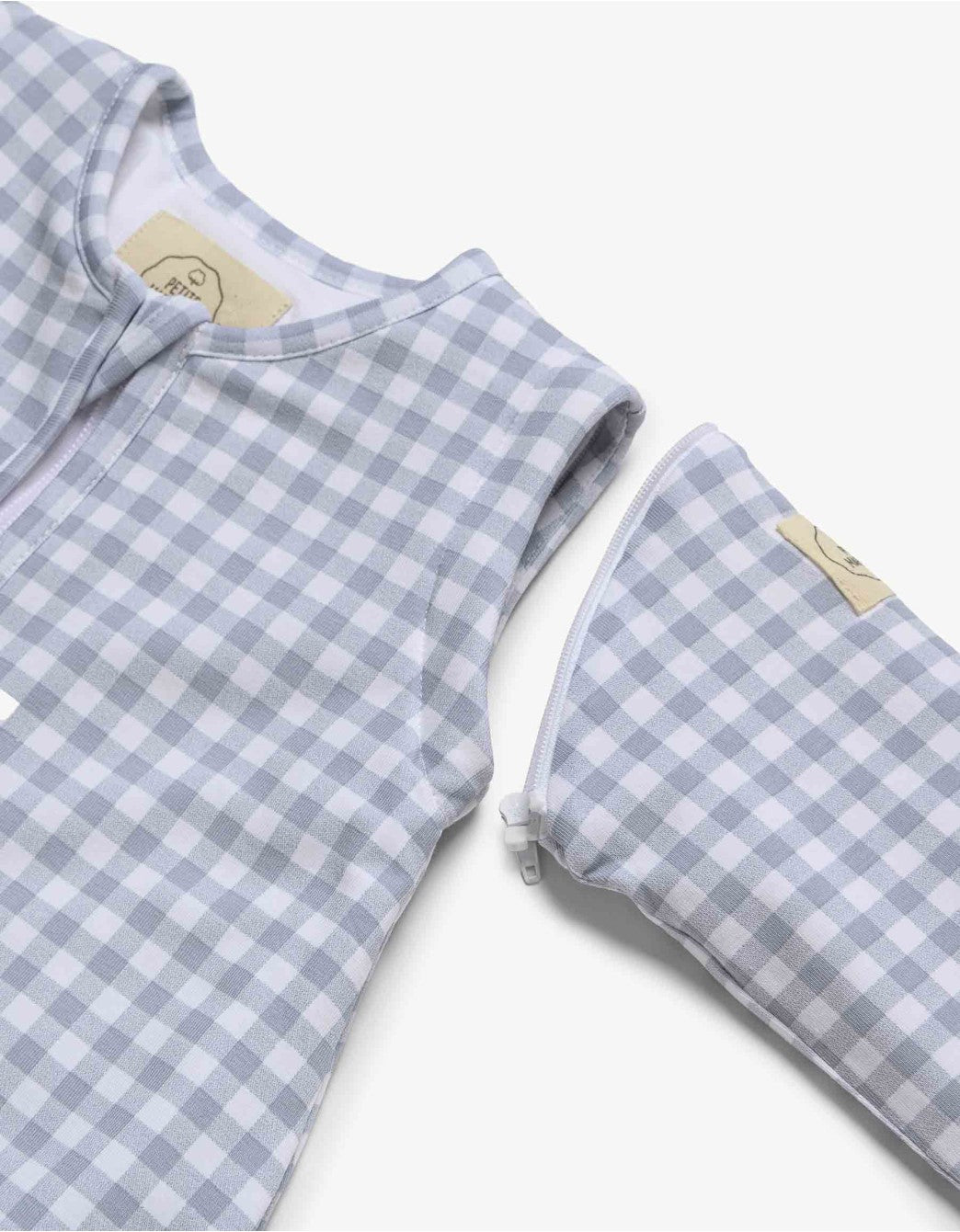 Vichy Grey mid-season baby sleeping bag TOG 1.5