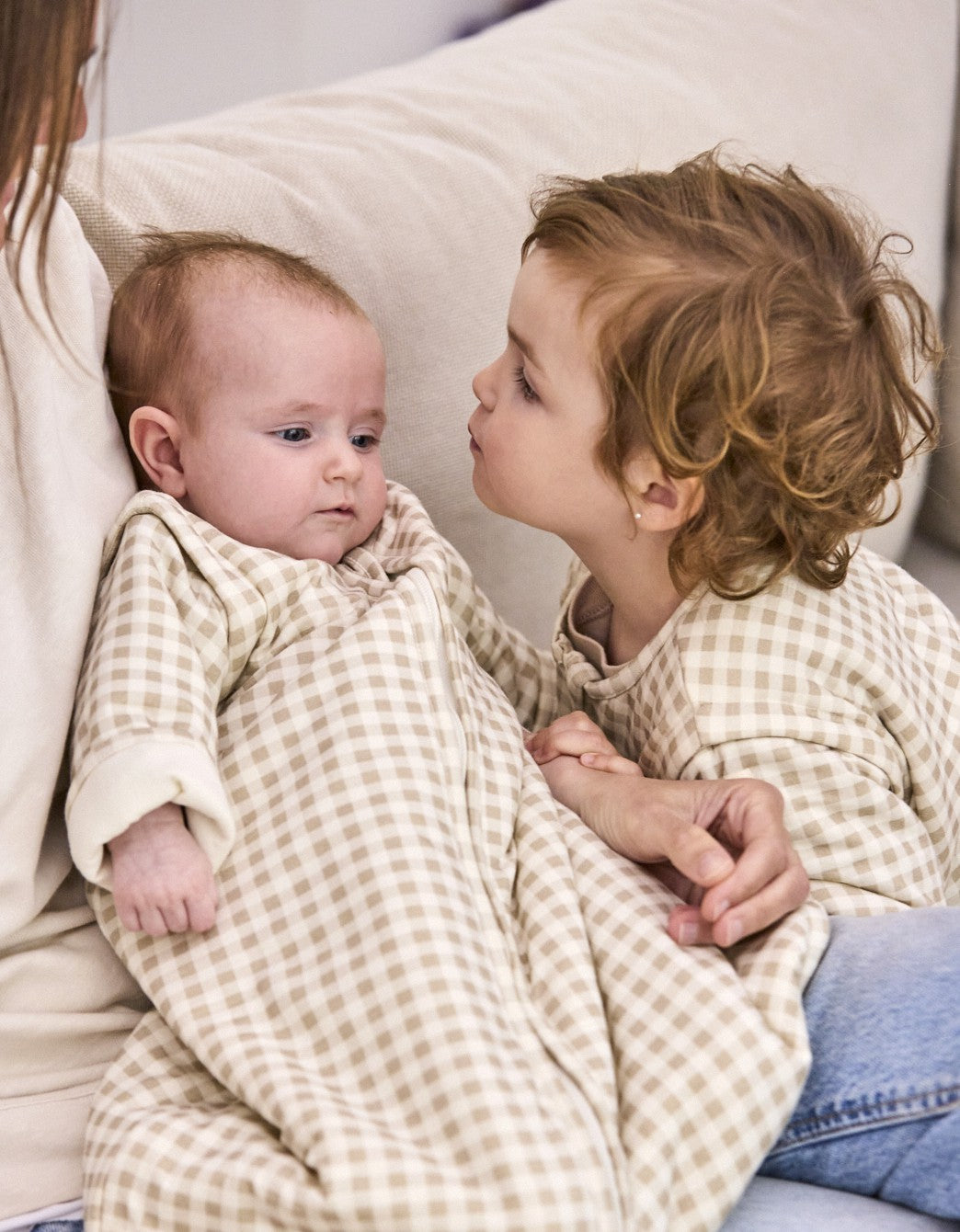 Baby sleeping bag mid-season Vichy Sand TOG 1.5