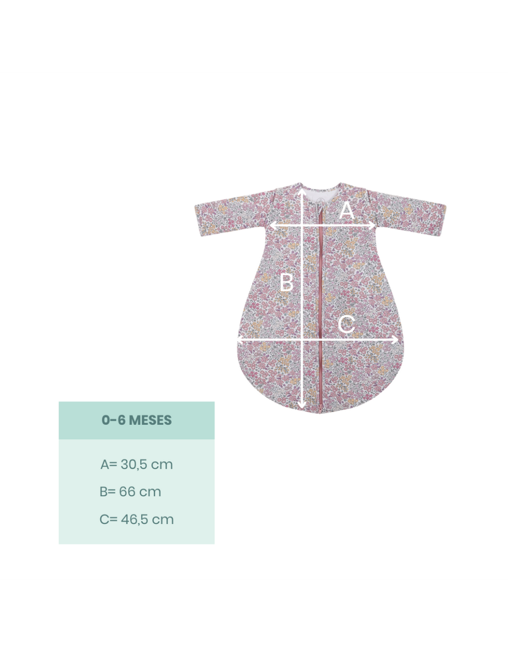 Saco de dormir bebé invierno Liberty Rosa TOG 2,5