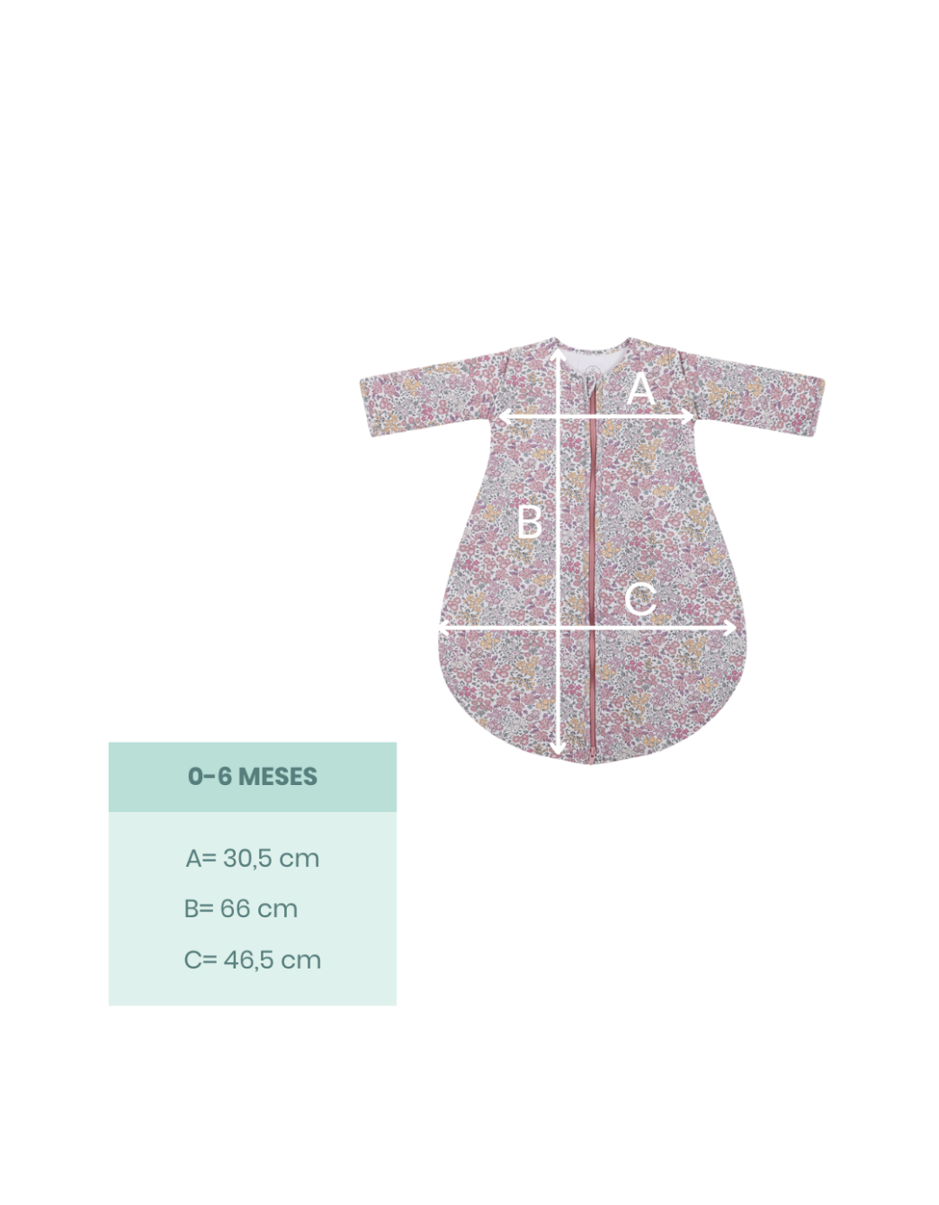 Saco de dormir bebé invierno Liberty Rosa TOG 2,5
