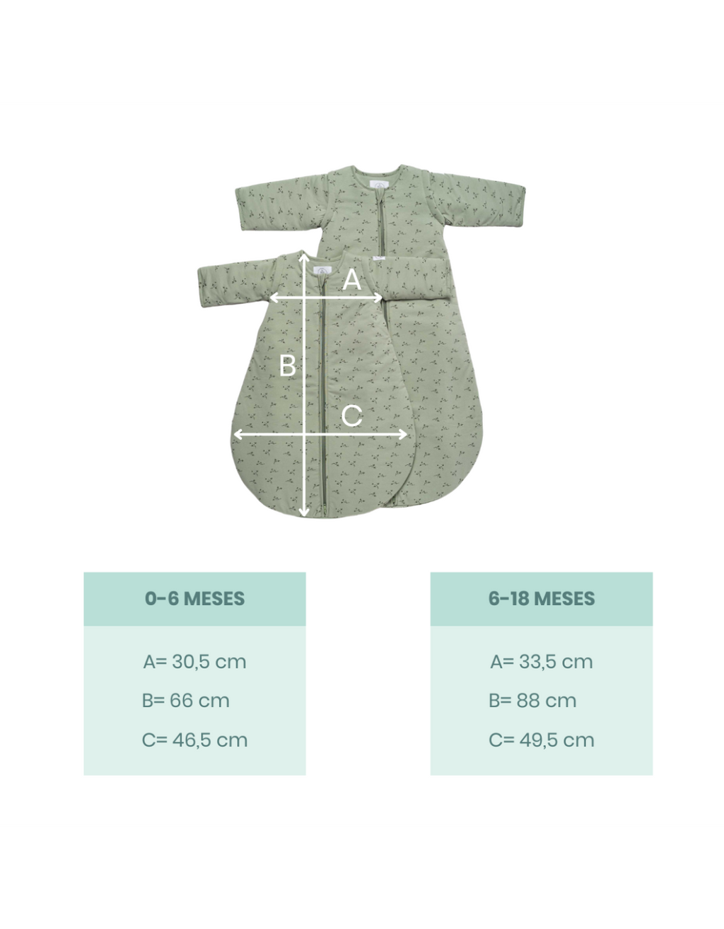 Saco de dormir bebé invierno Olive TOG 2,5