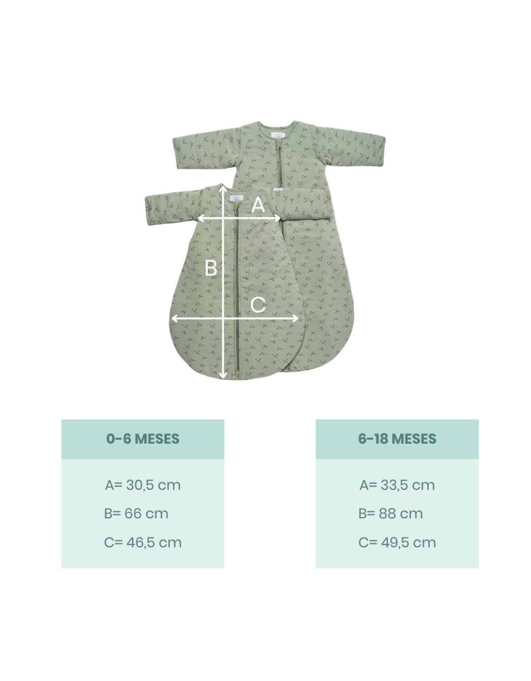 Saco de dormir bebé invierno Olive TOG 2,5