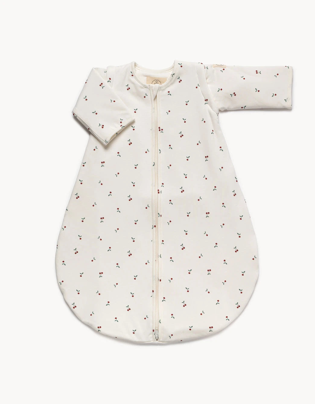 Saco de dormir bebé entretiempo Cherries TOG 1,5 con mangas extraíbles y algodón orgánico