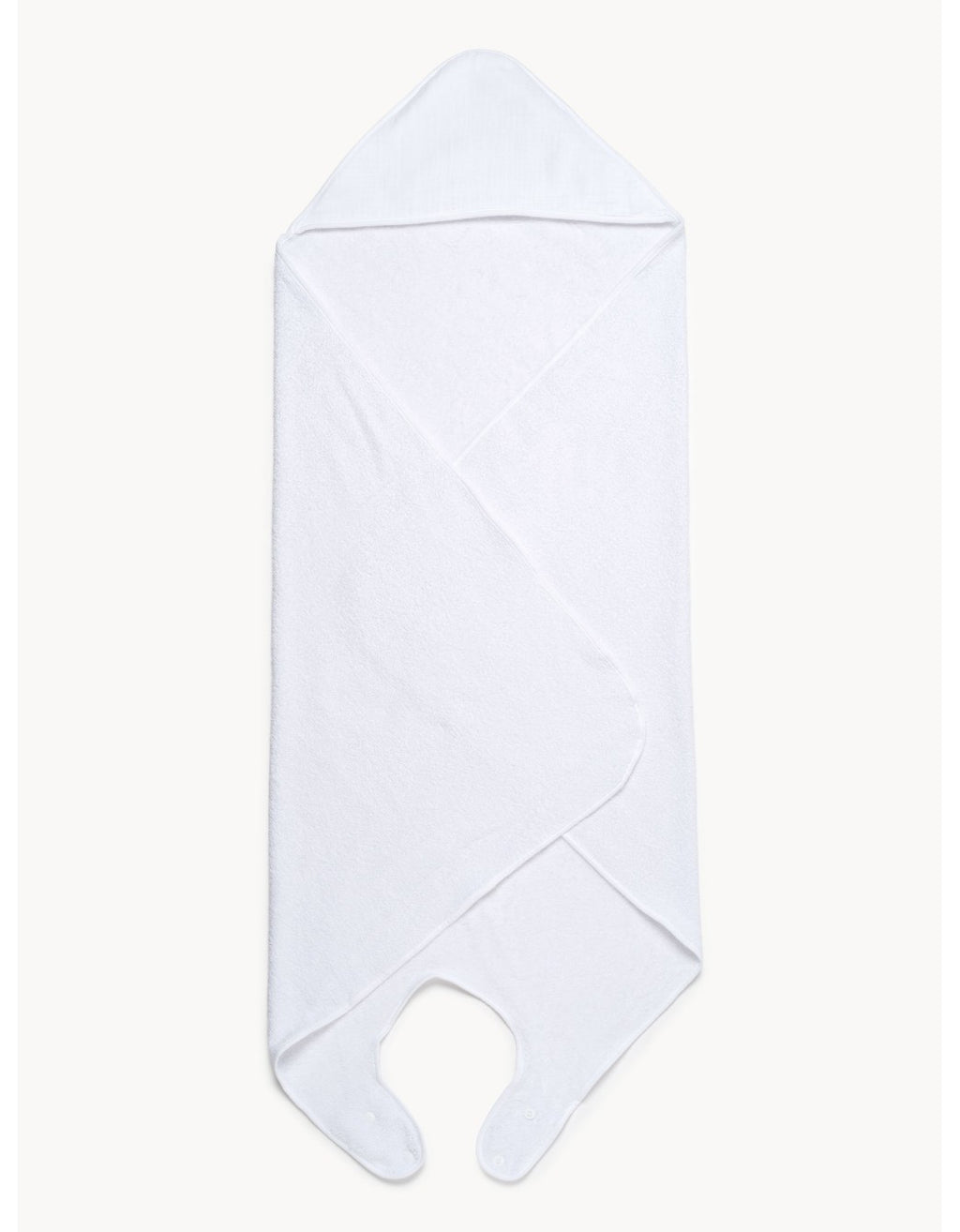 Toalla delantal bebé blanca