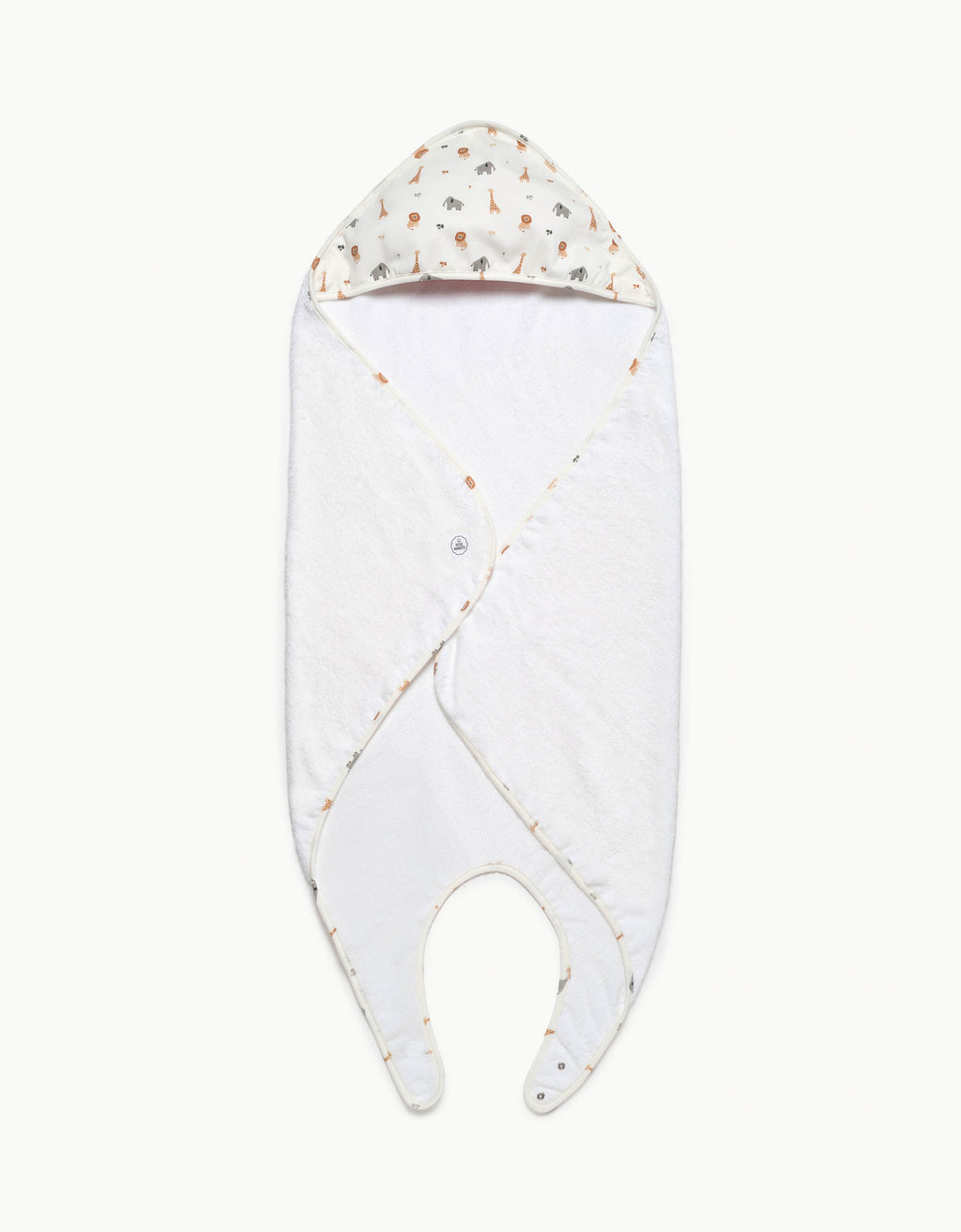 Toalla delantal bebé estampado Safari Petite Marmotte