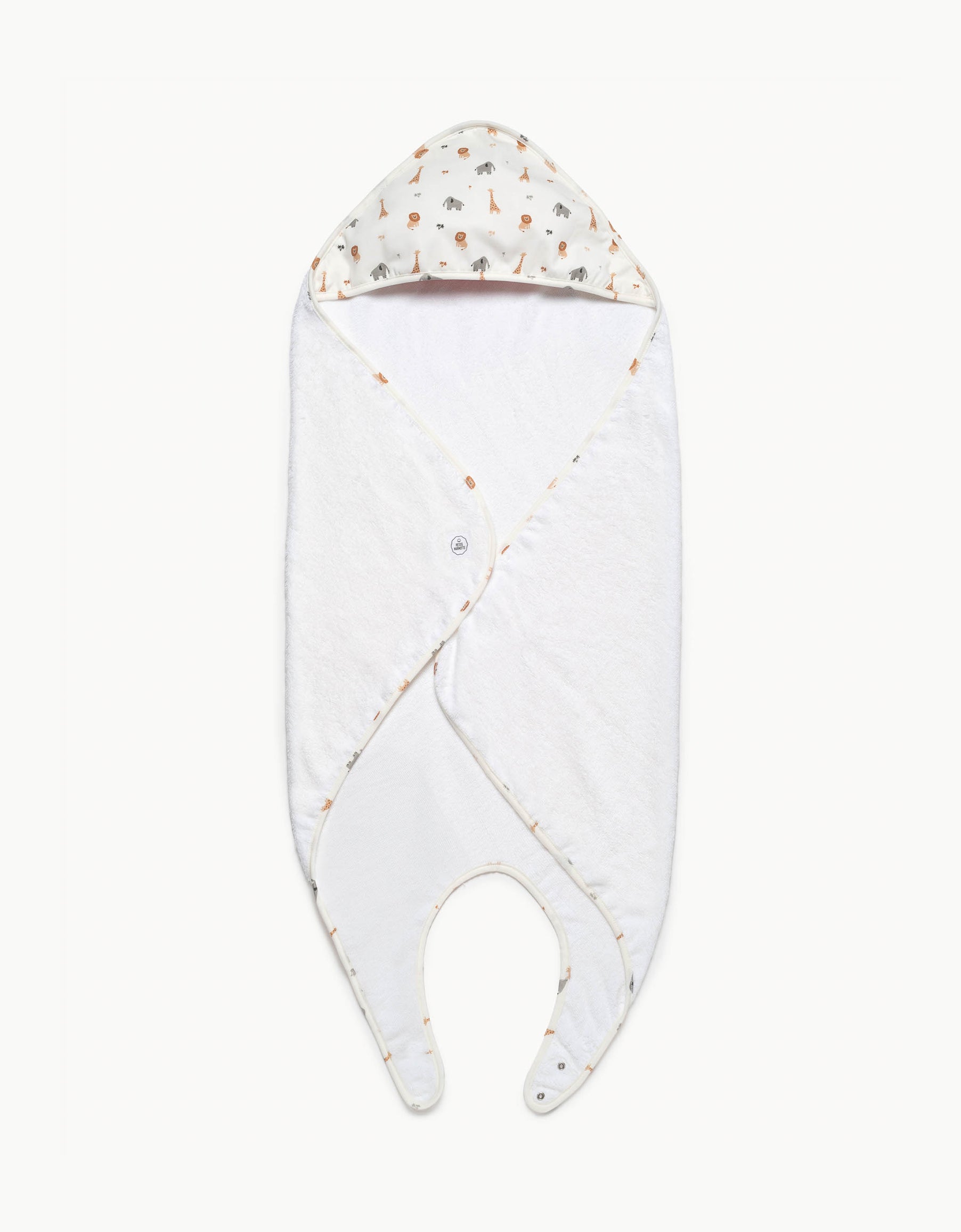 Toalla delantal bebé estampado Safari Petite Marmotte