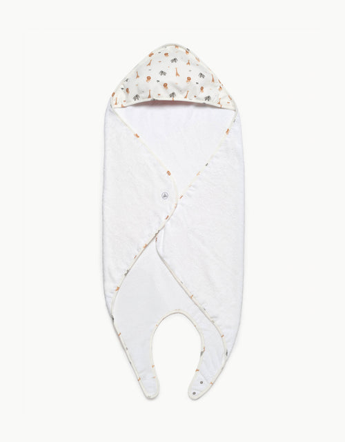 Toalla delantal bebé estampado Safari Petite Marmotte
